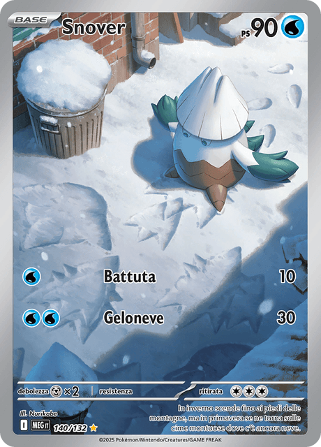140-132 Snover Illustrazione Rara MEG MegaEvoluzione ITA NM