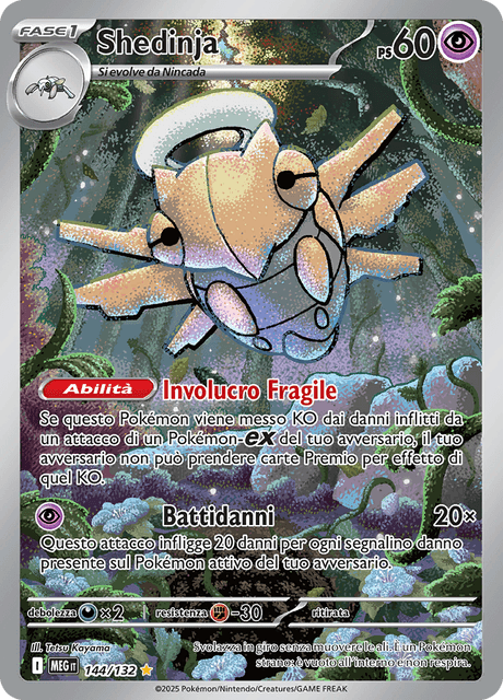 144-132 Shedinja Illustrazione Rara MEG MegaEvoluzione ITA NM
