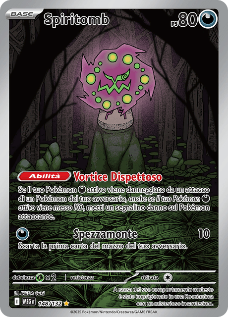 148-132 Spiritomb MEG MegaEvoluzione Illustrazione Rara ITA NM