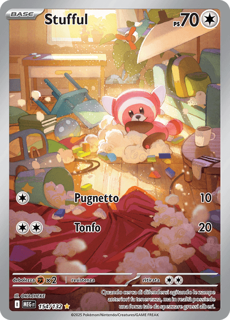 154-132 Stufful Illustrazione Rara MEG MegaEvoluzione ITA NM