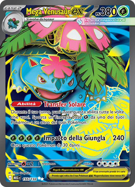 155-132 Mega Venusar ex Full Art MEG MegaEvoluzione ITA NM