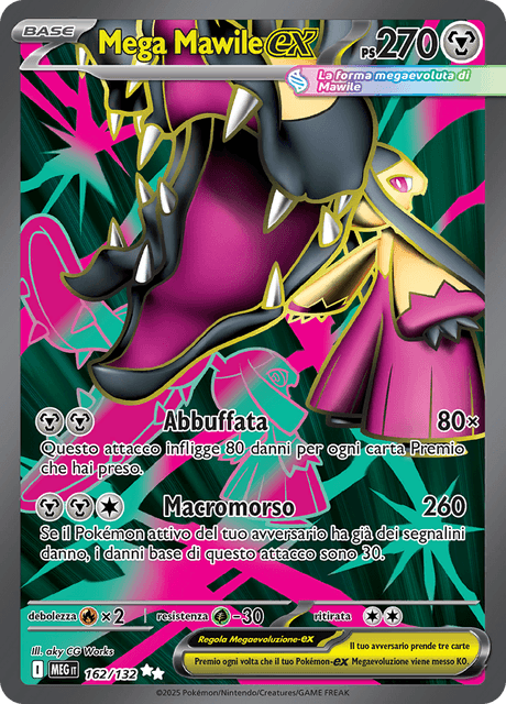 162-132 Mega Mawile ex MEG MegaEvoluzione Full Art ITA NM