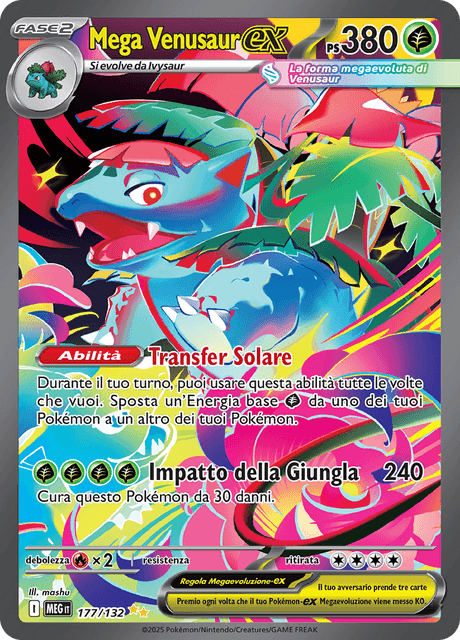 177-132 Mega Venusaur ex MEG MegaEvoluzione Alternative Art ITA NM