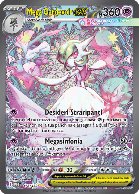 178-132 Mega Gardevoir ex Alternative Art MEG MegaEvoluzione ITA NM