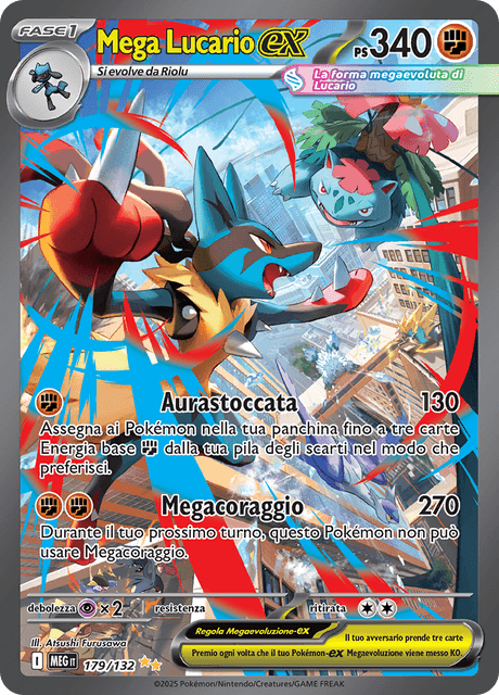 179-132 Mega Lucario ex MEG MegaEvoluzione Alternative Art ITA NM