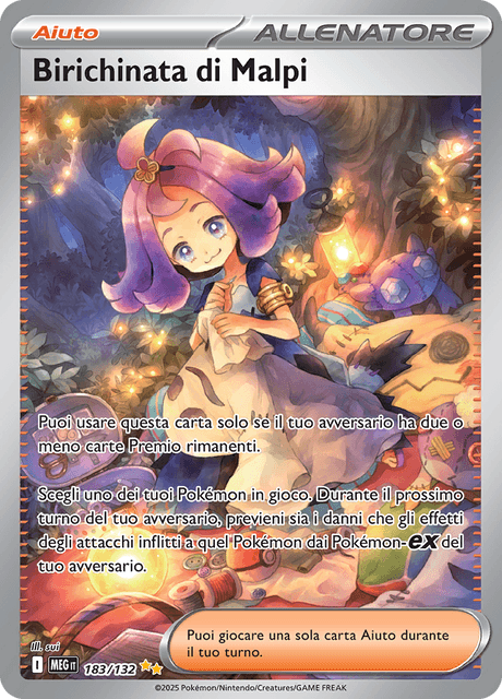 183-132 Birichinata di Malpi MEG MegaEvoluzione Alternative Art ITA NM