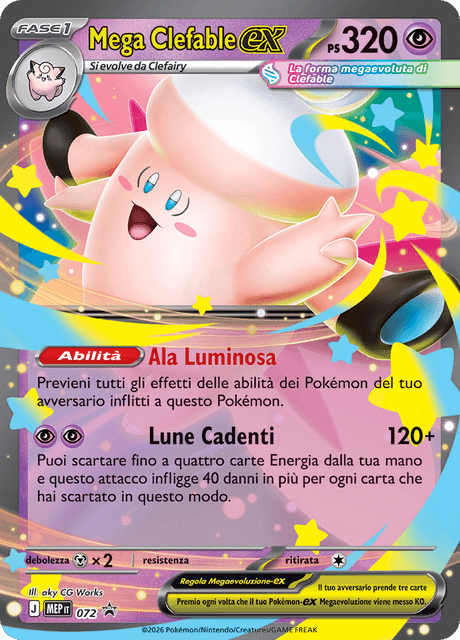 Promo MEP072 Mega Clefable ex ITA NM