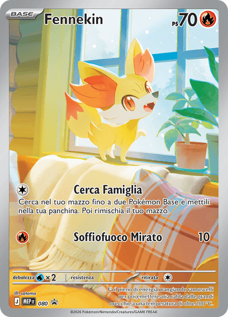 Promo MEP080 Fennekin Illustrazione Rara ITA NM