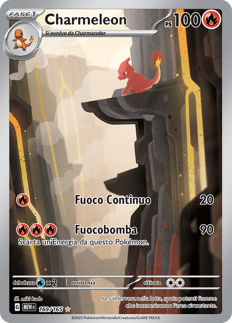 169-165 Charmeleon Illustrazione Rara MEW 151 ITA NM