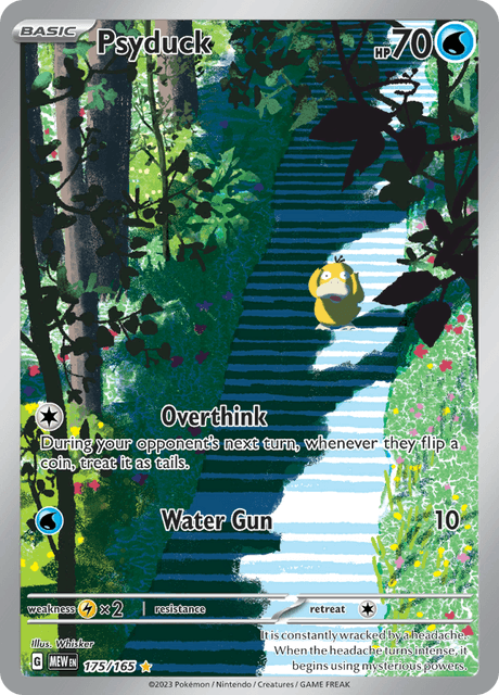 175-165 Psyduck Illustrazione Rara MEW 151  ENG NM