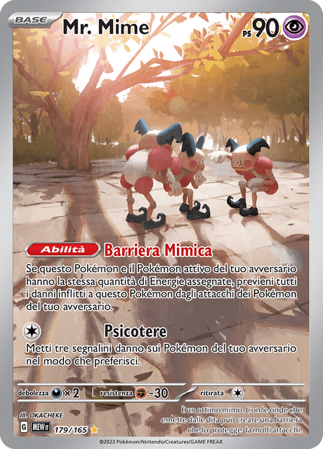 179-165 Mr. Mime Illustrazione Rara MEW 151  ITA NM