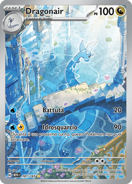 181-165 Dragonair Illustrazione Rara MEW 151 NM