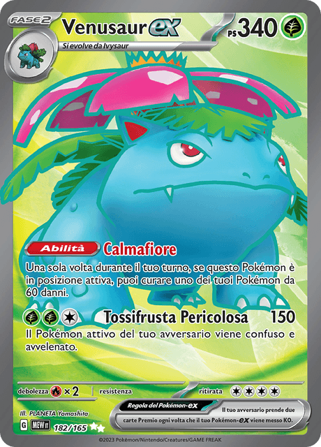 182-165 Venusaur ex Full Art MEW 151  ITA NM