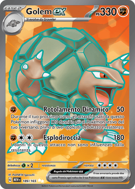 189-165 Golem ex Full Art MEW 151  ITA NM