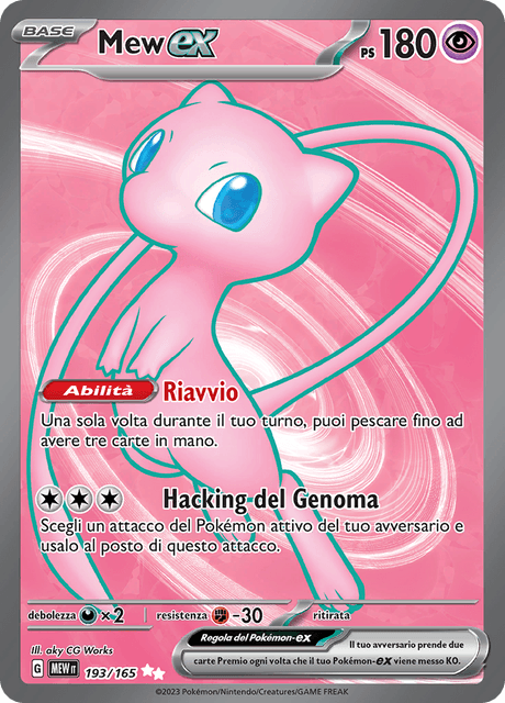 193-165 Mew ex Full Art MEW 151  ITA NM