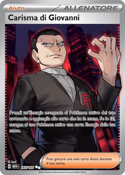 197-165 Carisma Di Giovanni Full Art MEW 151 ITA NM