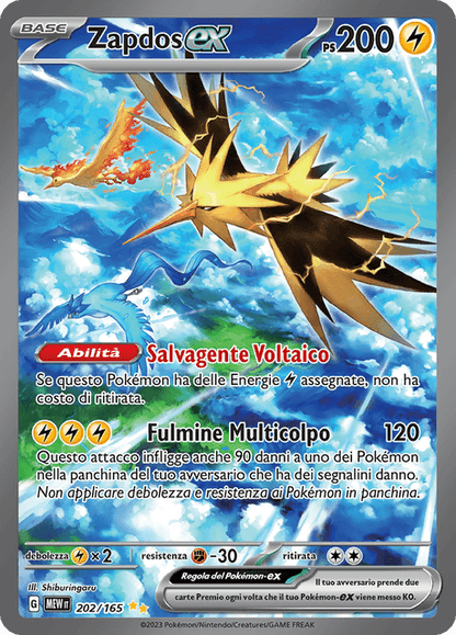 202-165 Zapdos ex Alternative Art MEW 151  ITA NM