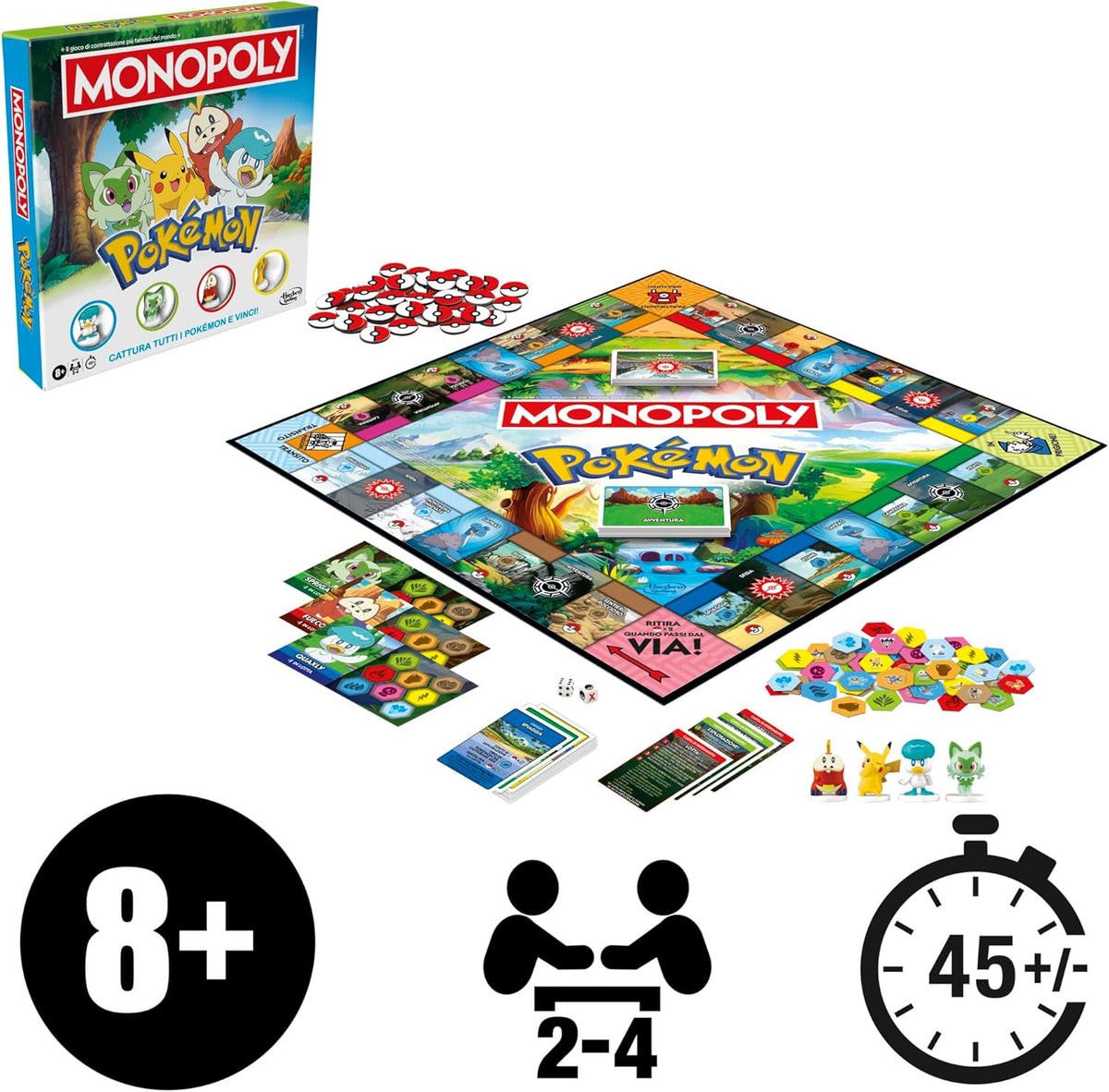 Monopoly Pokémon Edition, gioco da tavolo in versione italiana