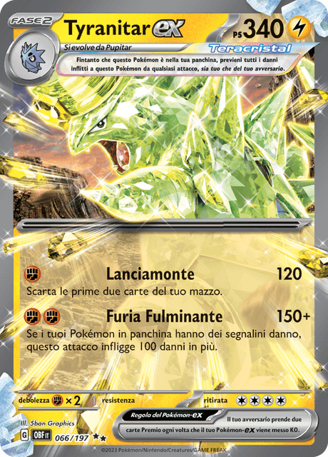 066-197 Tyranitar ex OBF Ossidiana Infuocata ITA NM