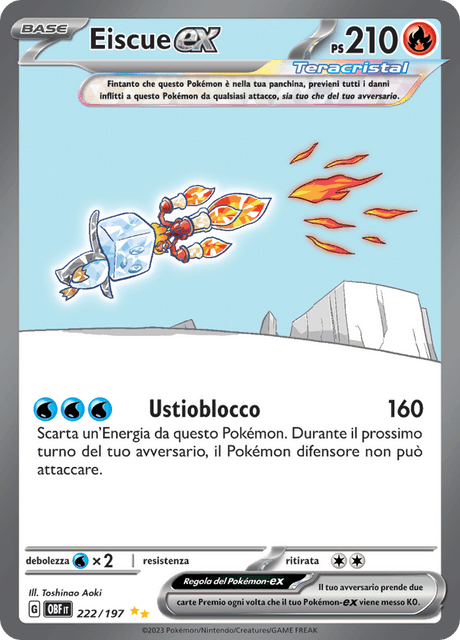 222-197 Eiscue ex Teracristal Alternative Art PAL Evoluzioni A Paldea ITA NM