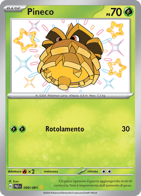 099-091 Pineco Shiny PAF Destino di Paldea ITA NM