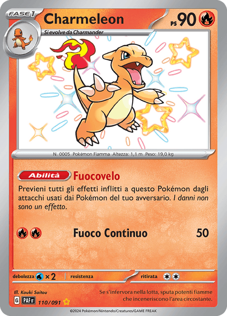 110-091 Charmeleon Shiny PAF Destino di Paldea ITA NM