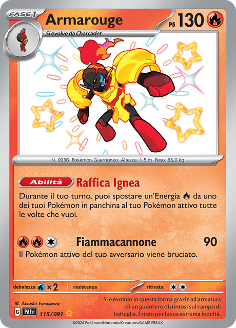 115-091 Armarouge Shiny PAF Destino DI Paldea  ITA NM