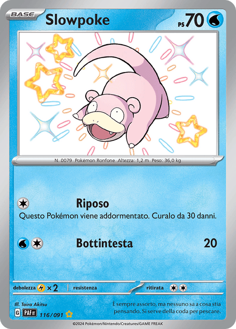 116-091 Slowpoke Shiny PAF Destino DI Paldea ITA NM