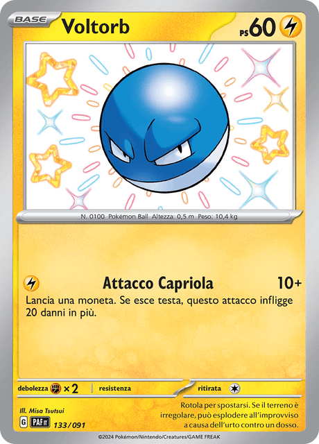 133-091 Voltorb Shiny PAF Destino DI Paldea ITA NM