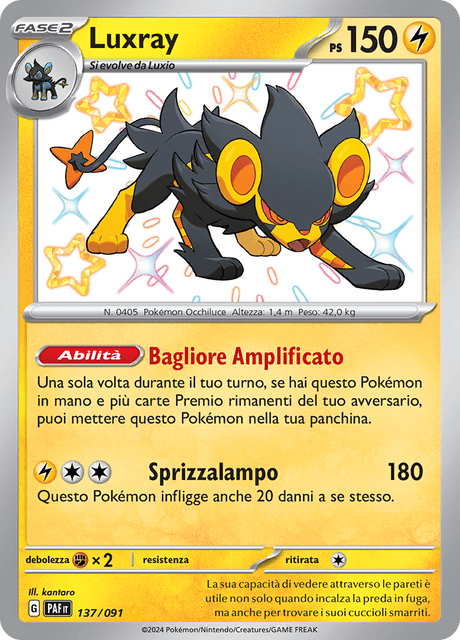 137-091 Luxray Shiny PAF Destino Di Paldea ITA NM