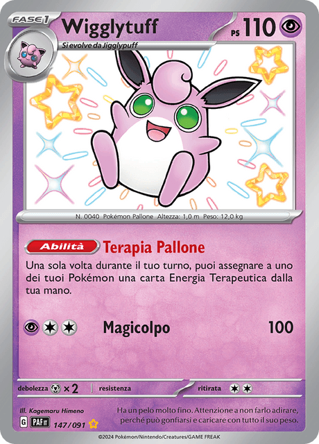 147-091 Wigglytuff Shiny PAF Destino DI Paldea ITA NM