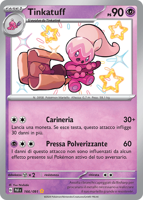 166-091 Tinkatuff Shiny PAF Destino DI Paldea ITA NM