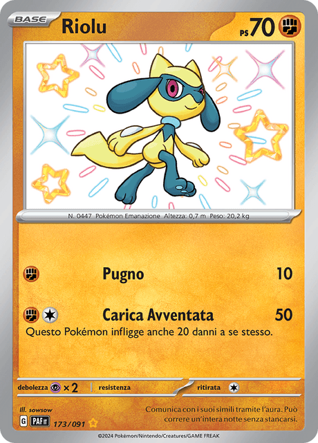 173-091 Riolu Shiny PAF Destino DI Paldea ITA NM