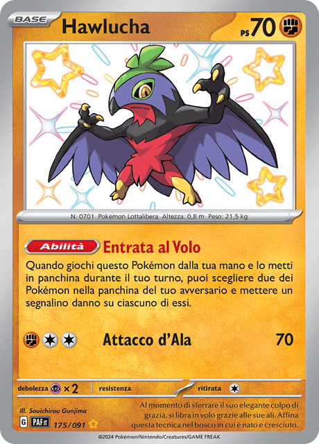 175-091 Hawlucha Shiny PAF Destino DI Paldea ITA NM