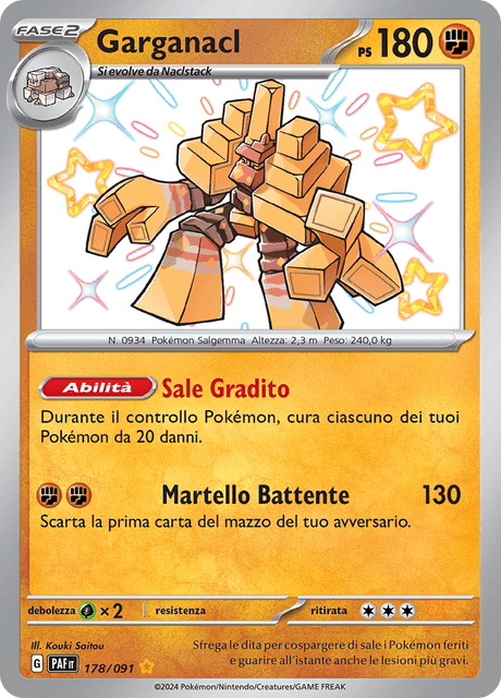 178-091 Garganacl Shiny  PAF Destino DI Paldea  ITA NM
