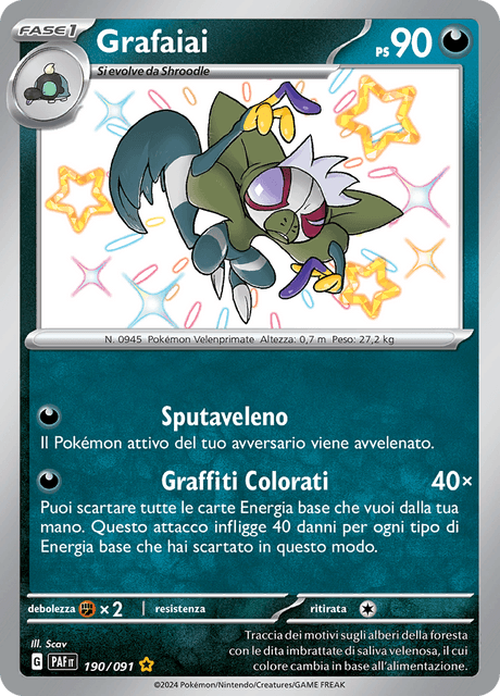 190-091 Grafaiai Shiny PAF Destino DI Paldea ITA NM