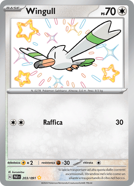 203-091 Wingull Shiny PAF Destino Di Paldea ITA NM