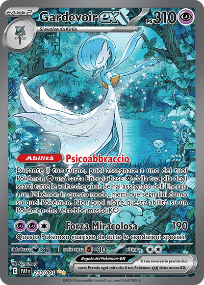 233-091 Gardevoir ex Ultrarara Shiny Alternative PAF Destino di Paldea  ITA NM