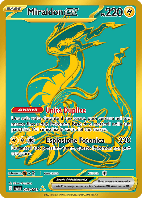 243-091 Miraidon ex Emerald Gold PAF Destino DI Paldea ITA NM