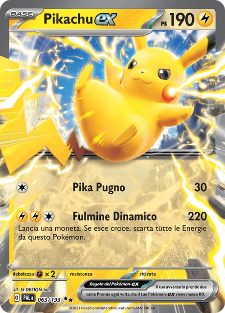 063-193 Pikachu ex PAL Evoluzioni A Paldea ITA NM