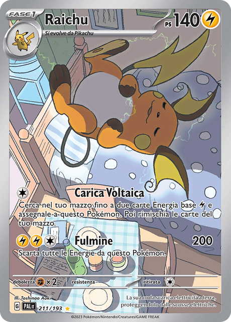211-193 Raichu Illustrazione Rara PAL Evoluzioni a Paldea ITA NM