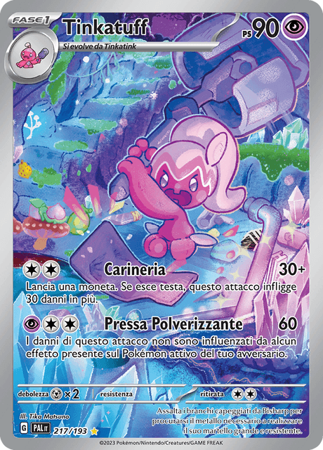 217-193 Tinkatuff Illustrazione Rara PAL Evoluzioni A Paldea ITA NM