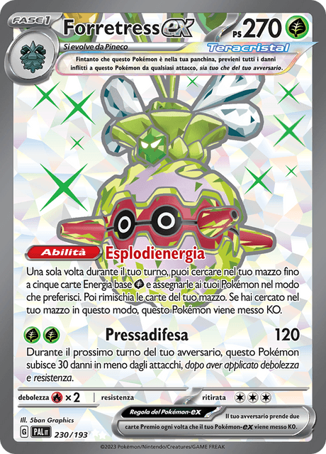 230-193 Forretress ex Teracristal Full Art PAL Evoluzioni A Paldea ITA NM