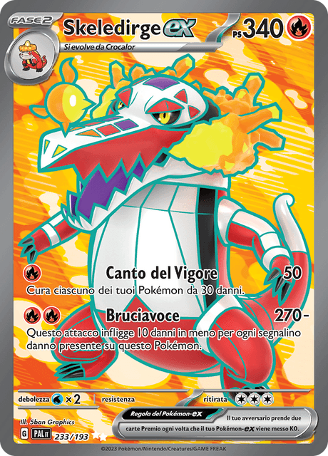 233-193 Skeledirge ex Full Art PAL Evoluzioni A Paldea ITA NM