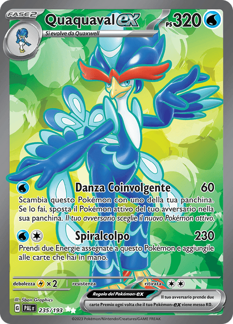 235-193 Quaquaval ex Full Art PAL Evoluzioni A Paldea ITA NM
