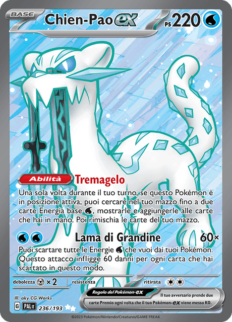 236-193 Chien-Pao ex Full Art PAL Evoluzioni A Paldea ITA NM
