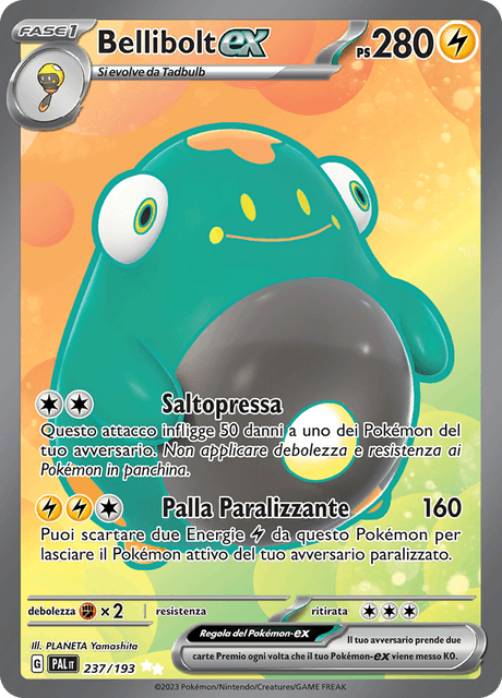 237-193 Bellibolt ex Full Art PAL Evoluzioni A Paldea ITA NM