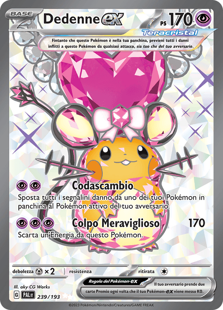 239-193 Dedenne ex Teracristal Full Art PAL Evoluzioni A Paldea ITA NM