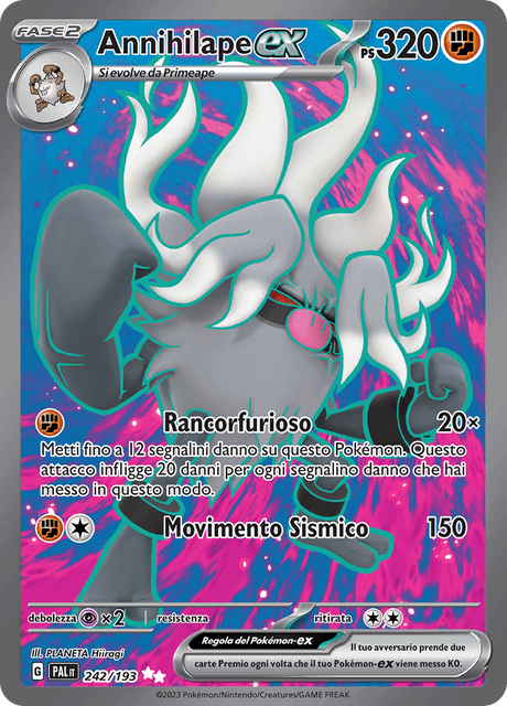 242-193 Annihilape ex Full Art PAL Evoluzioni A Paldea ITA NM