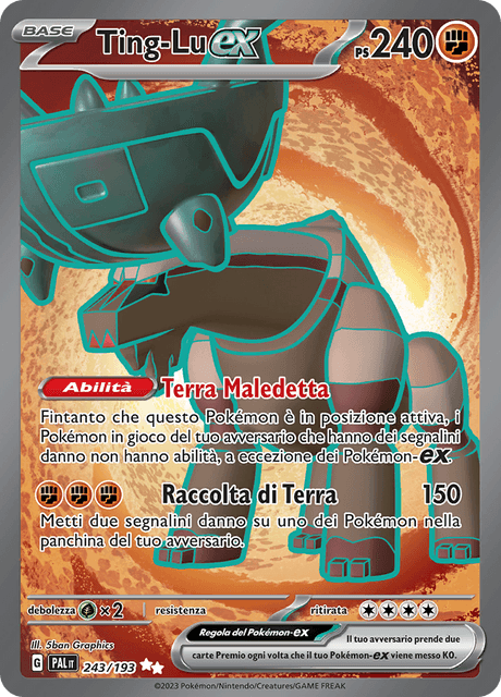 243-193 Ting-Lu ex Full Art PAL Evoluzioni A Paldea ITA NM
